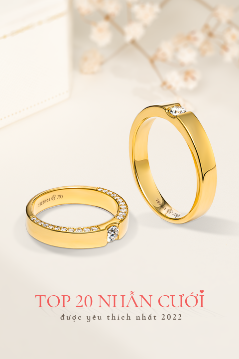 Top 20 nhẫn cưới được yêu thích 2022 - Tiết kiệm lên đến 15% khi đặt sớm ngay hôm nay